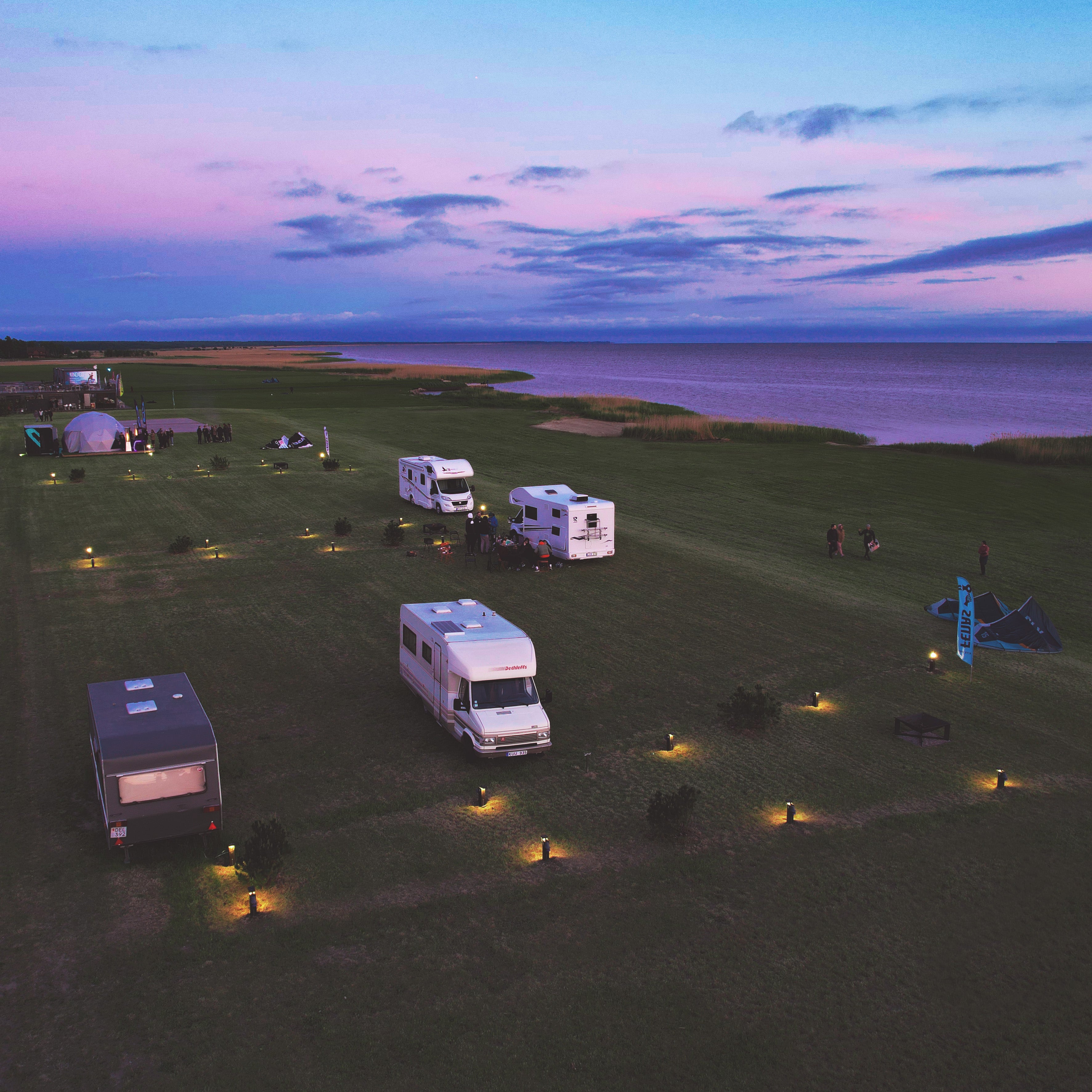 Campsite pitch for a night (MIDDLE VIEW)