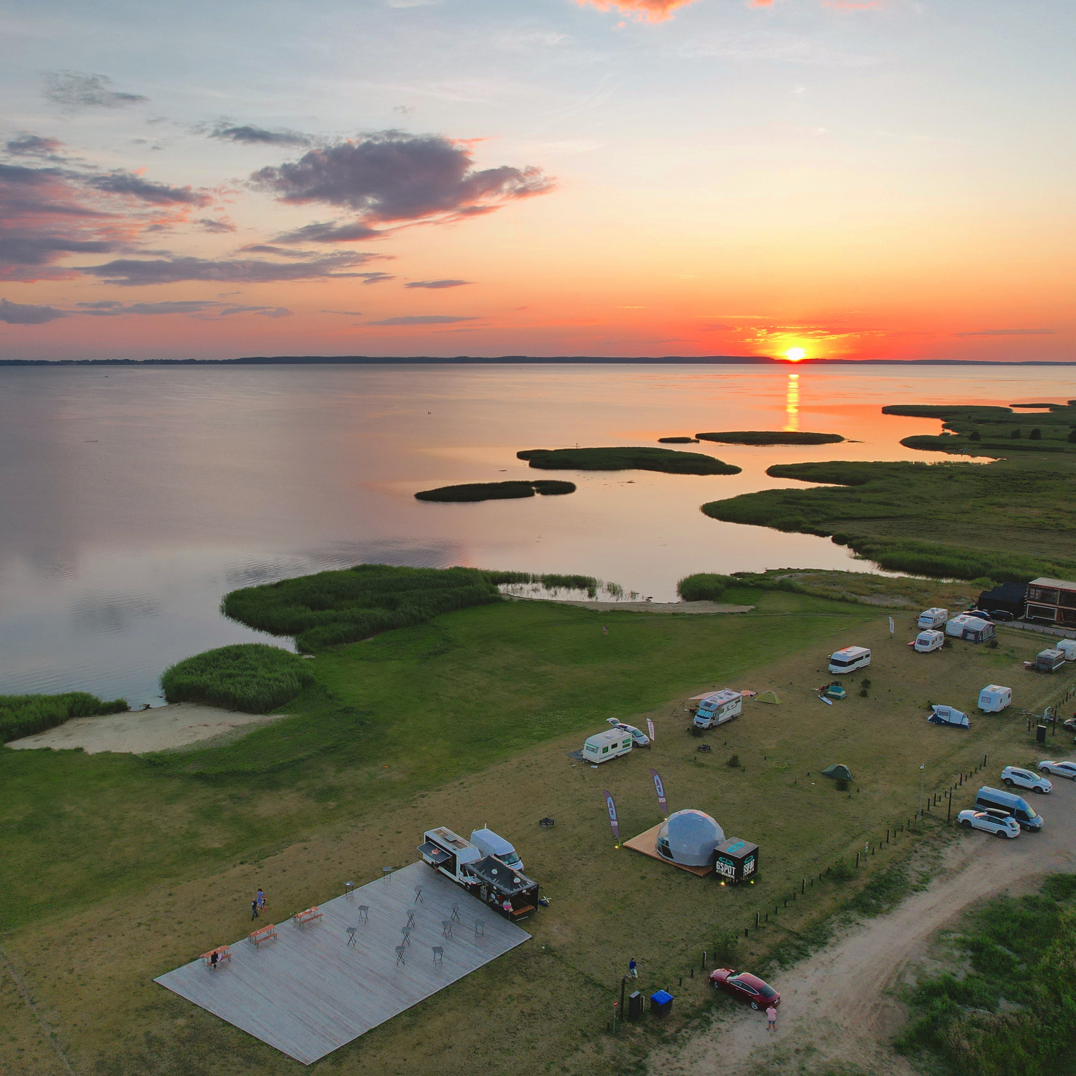 Campsite pitch for a night (MIDDLE VIEW)