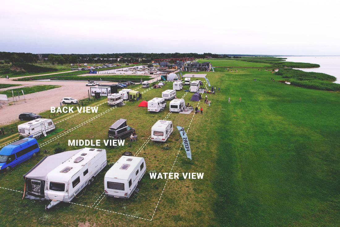 Campsite/tent pitch for a night (MIDDLE VIEW)
